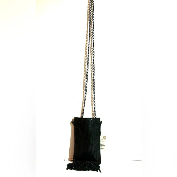 Zara black sequin crossbody evening party phone Bag - Picture 7 of 7